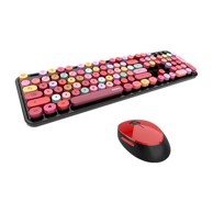 MOFFI Tipkovnica + miš Sweet 2.4G, crno-crveni