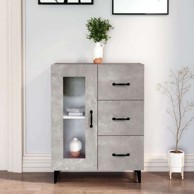 Komoda od konstruiranog drva, 69,5 x 34 x 90 cm, beton siva