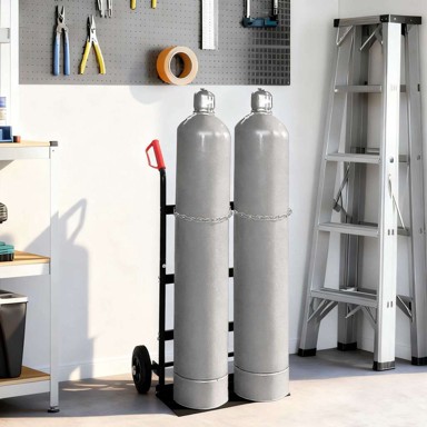 Ručna trola 63 x 43,5 x 110 cm, čelik, crna i crvena