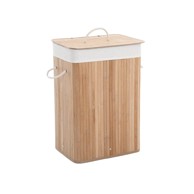 SONGMICS Košara za rublje, bambus, 72L, 40x30x60 cm, prirodni