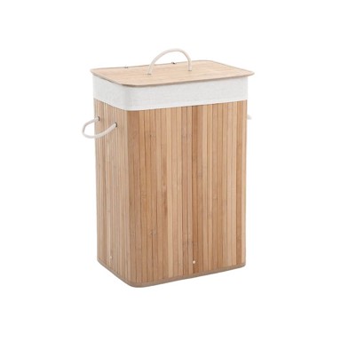 SONGMICS Košara za rublje, bambus, 72L, 40x30x60 cm, prirodni