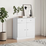 Komoda ALTA bijela 77 x 35 x 73 cm od masivne borovine