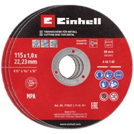 EINHELL Rezna ploča za metal set 115×1,0 mm, 5/1