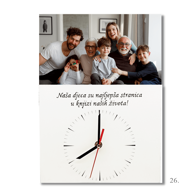 Personalizirani zidni sat za rođendan, prijatelje i obitelj, model 26