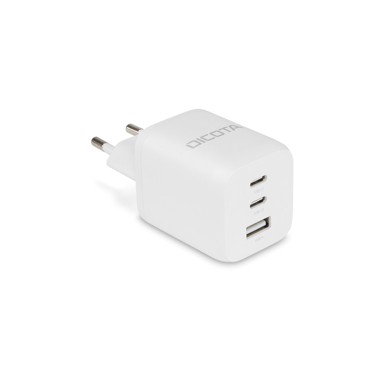 DICOTA Punjač D32054, GaN, 65W, 2x USB-C + 1x USB-A, bijeli