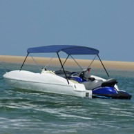 Bimini tenda s 2 luka, 150 x 120 x 110 cm, modra