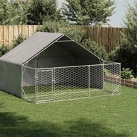 Vanjska kućica za pse sa stazom 3x3x1,9 m pocinčani čelik