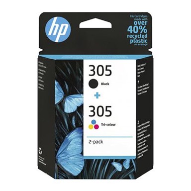 HP Tinta za printer br. 305, 6ZD17AE, crna + TriColor za DeskJet 2300/2700/4100/6000/6400