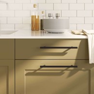 Ručke za ormarić 5 kom 192 mm, crne