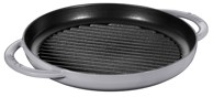 STAUB Okrugla grill tava od lijevanog željeza s dvije ručke, 40509-522-0, grafitna, 26 cm