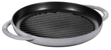STAUB Okrugla grill tava od lijevanog željeza s dvije ručke, 40509-522-0, grafitna, 26 cm
