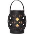 STAR TRADING Crna lampa Flame Lantern, visina 16 cm