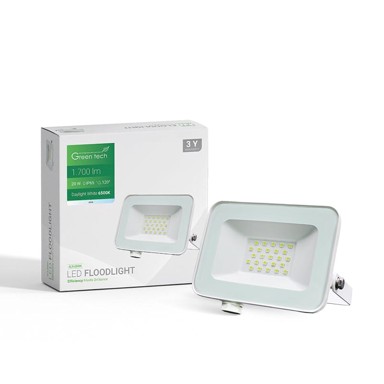 GREEN TECH Led reflektor 1700 lm, 20W, 6500K, IP65, bijeli