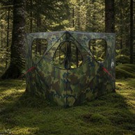 Lovni šator, 145 × 145 × 150 cm, poliester i čelik, maskirni