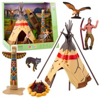 Set figura za igru s tipi šatorom i totemom, šarena