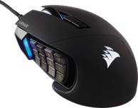 CORSAIR Miš Scimitar RGB Elite, optički, 18000 dpi, crni, USB