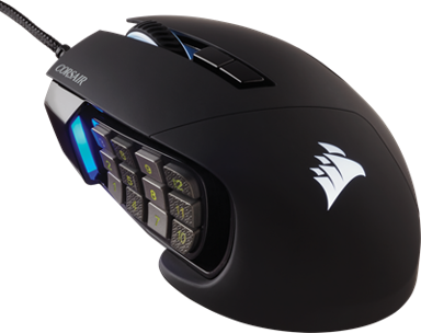 CORSAIR Miš Scimitar RGB Elite, optički, 18000 dpi, crni, USB