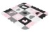 ECOTOYS Edukativna puzzle podloga za igru crno-bijelo-roza 25kom.