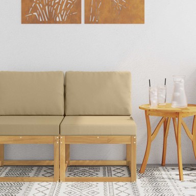 Set vanjskih sofa 59 x 63 x 73 cm, bijela, bež