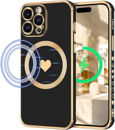 Maskica za Apple iPhone 14 Pro, silikonska, MagSafe, crna