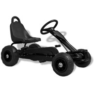 Go-Kart s pedalama i pneumatskim gumama, crni