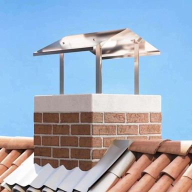 Dimnjački poklopac 50x60x37 cm, srebrna