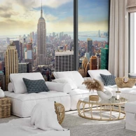 Foto tapeta City behind glass 200x140