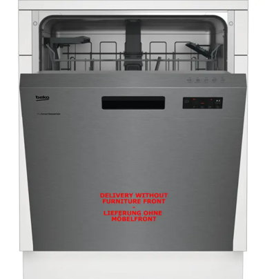 BEKO Ugradbena perilica posuđa BDUN16440X, širina 60 cm, brušeni nehrđajući čelik