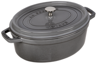 STAUB Oval Cocotte, lijevano željezo, 29 cm, crni