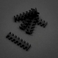 KING MOD SERVICE Organizator kablova 14-slot 3mm, mali, crni, set od 5, ZUUV-129