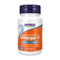 NOW Omega-3, 1000 mg, 30 mekih kapsula