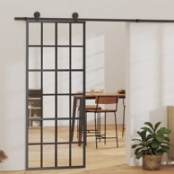 Klizna vrata s priborom ESG staklo i aluminij 76 x 205 cm