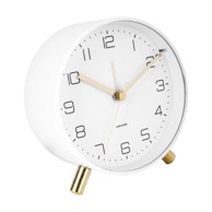 KARLSSON Budilica Lofty ø 11 cm, bijela