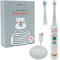 SEVERNO Dječja sonična četkica Sonic Junior s 2 nastavka, bijela 