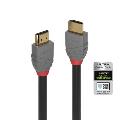 LINDY HDMI kabel, 3m Ultra High Speed, Anthra Line