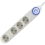 HOME Produžni kabel 4 utičnice, 3 x 1,5 mm², 5 m, bijeli - NV 04TK-5/WH/1.5