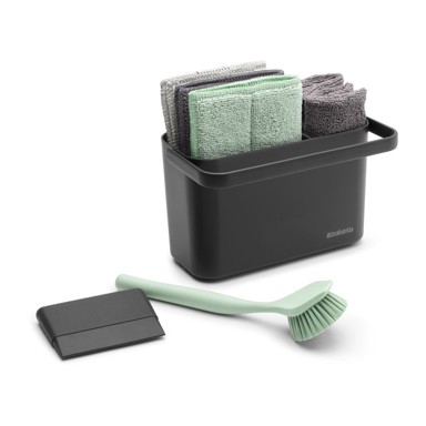 BRABANTIA Tamno sivi set za pranje suđa od reciklirane plastike SinkSide