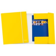 LEITZ Fascikl klapa s gumicom karton A4 Wow 39830016, metalik žuti