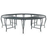 Klupa pod drvetom za 8 sjedala, Ø 160 x 44 cm, čelik