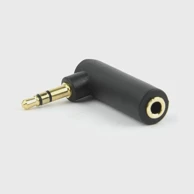 CABLEXPERT Adapter audio 3,5 mm muški / 3,5 mm ženski, kutni stereo, model A-3,5M-3,5FL