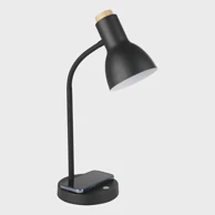 Stolna lampa Veradal-Qi, LED 6W, crna, na dodir, s punjačem