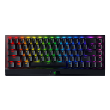 RAZER Tipkovnica BlackWidow V3 Mini HyperSpeed, crna, bežična, mehanička, Green, RGB, US Layout, USB-C