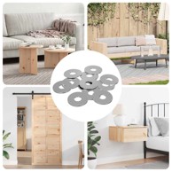 Podložak, za ravne podloške, željezo, srebrna, 9000 kom