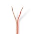 NEDIS Kabel za zvučnik 2 x 2 50 mm² bakar 25 0 m okrugli PVC prozirni rola