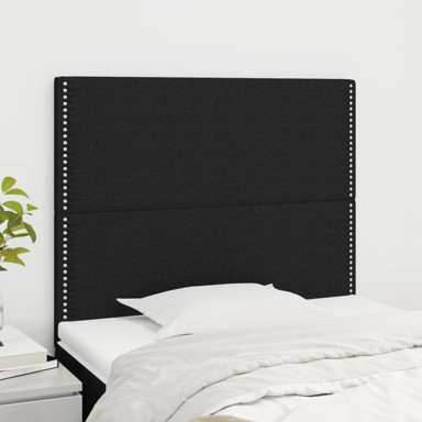 Uzglavlja 2 kom crna 90x5x78/88 cm od tkanine