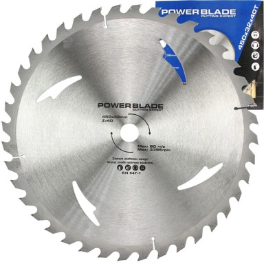 MAR-POL Ploča za rezanje Widia za drvo, 40 zuba, 450×32 mm