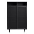 UNIQUE FURNITURE Crni metalni ormarić s kliznim vratima 90x140x40 cm Veep