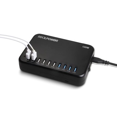 REALPOWER Power Station 120 stanica za punjenje, za smartphone / tablet, crna