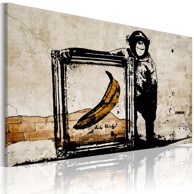 Slika Inspired by Banksy sepia 90x60