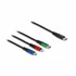 DELOCK kabel USB TipC 3u1 Lightning/TipC/Micro 1 m, model 86596